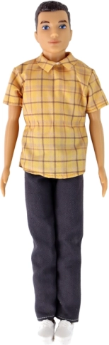 Stylisches Outfit im gelben Karo
