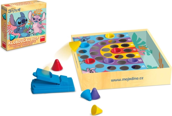 Kinderspiel Hütchen hüpf STITCH und ANGEL