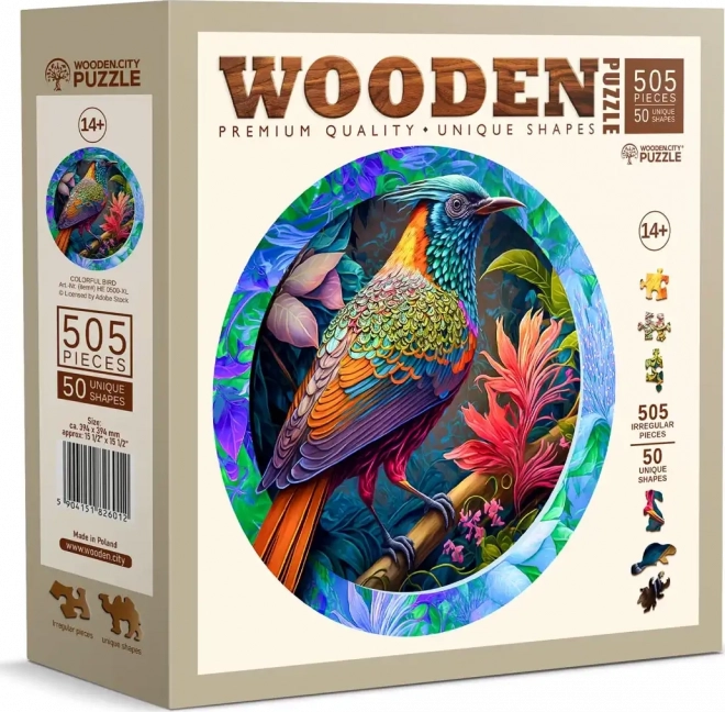 Holzpuzzle Bunter Vogel 505 Teile