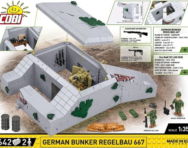 Bunker Regelbau 667 aus COBI Bausteinen