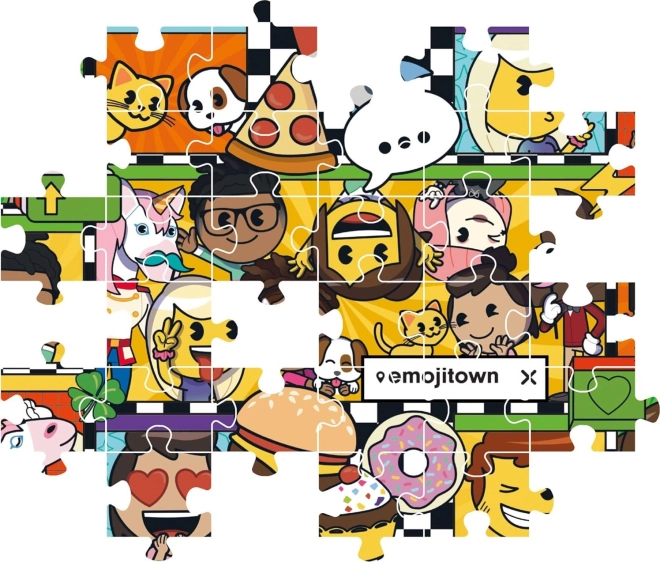 Verspieltes Motiv voller Emojis