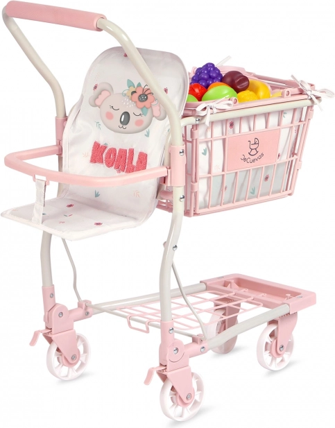 Kinder-Einkaufswagen 2-in-1 mit Obst Koala
