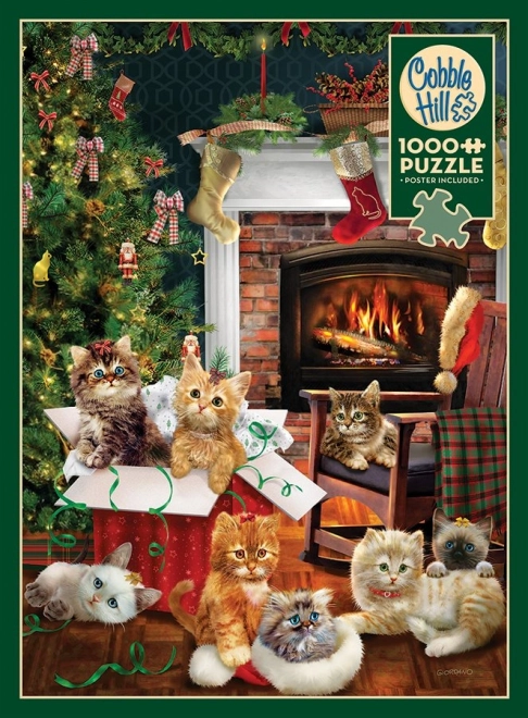 Weihnachtliche Kätzchen Puzzle 1000 Teile von Cobble Hill