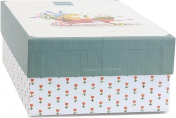 Kuh Aneth mit Rassel 21 cm - Geschenkset Doudou