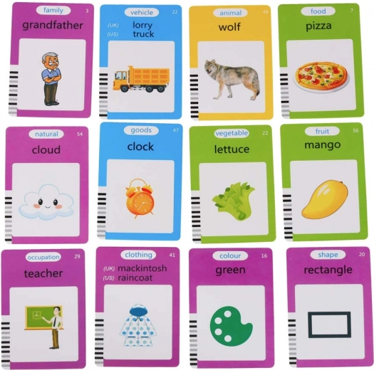 Umfangreiches Set mit 112 beidseitigen Karten