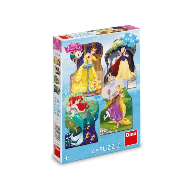 Konturpuzzle mit Disney Prinzessinnen 4x54 Teile