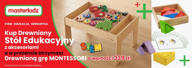 Masterkidz Holz-Bildungstisch mit Zubehör STEM-Wand