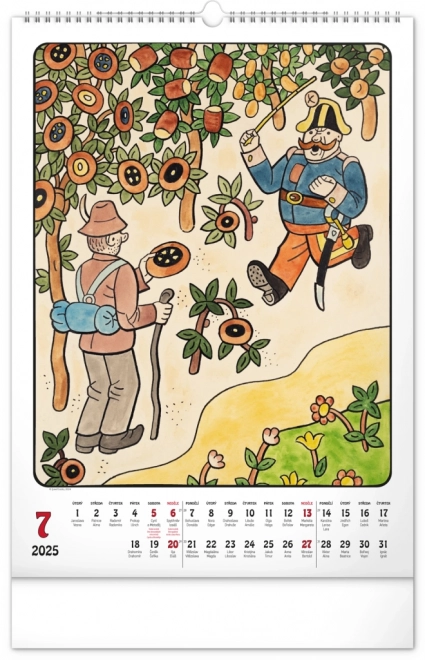 Wandkalender Josef Lada 2025