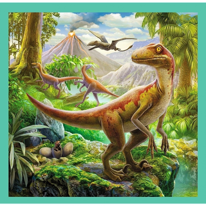 Trefl Puzzle 3-in-1 - Die außergewöhnliche Welt der Dinosaurier