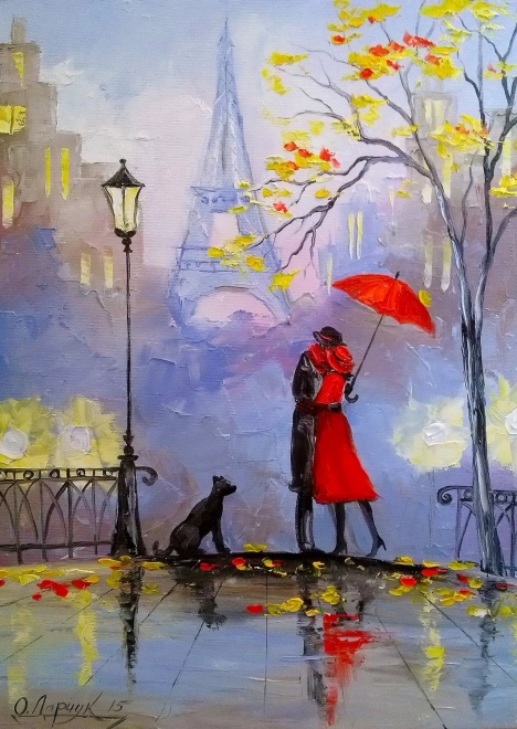 Puzzle Regentag in Paris 1000 Teile