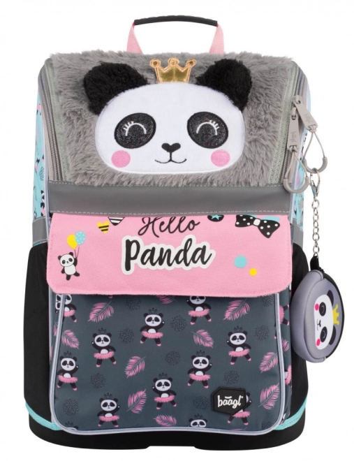 Baagl Schulrucksack Set mit Panda-Motiv