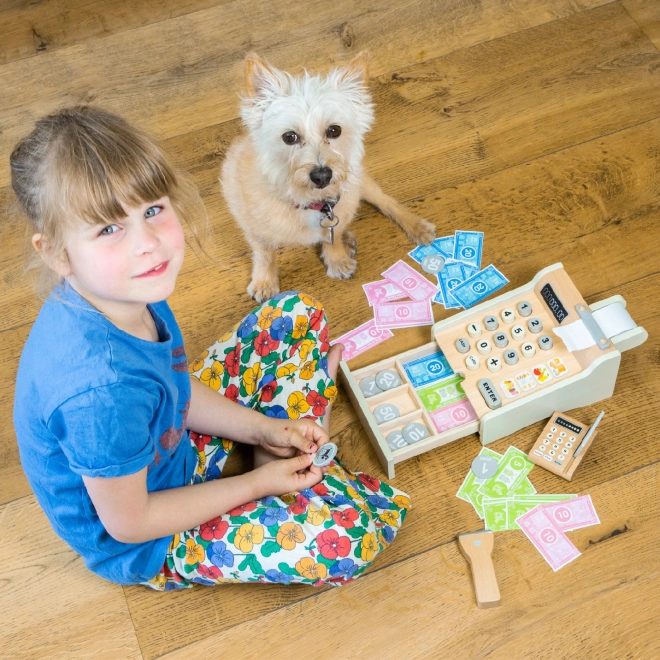 Holzkasse für Kinder mit Zubehör