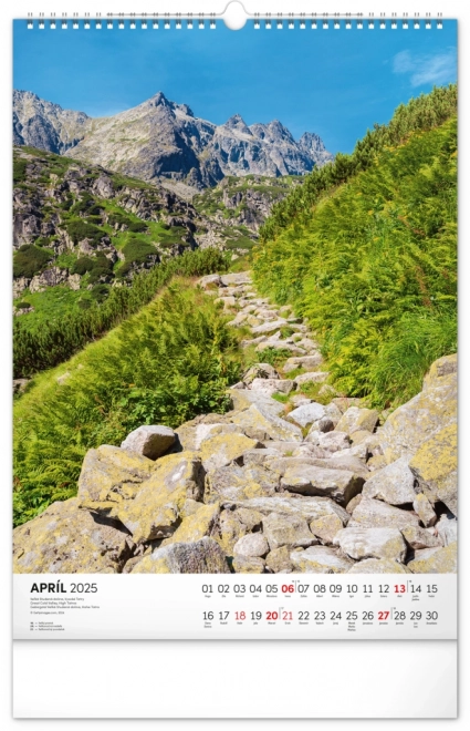 Notique Wandkalender Tatry 2025