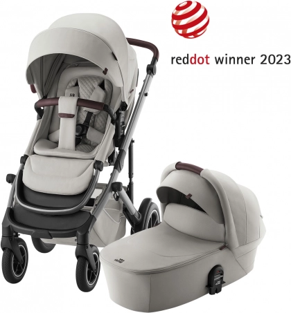 Kinderwagen Britax Römer Smile 5Z mit Lux Wanne in der Farbe Linen Grey