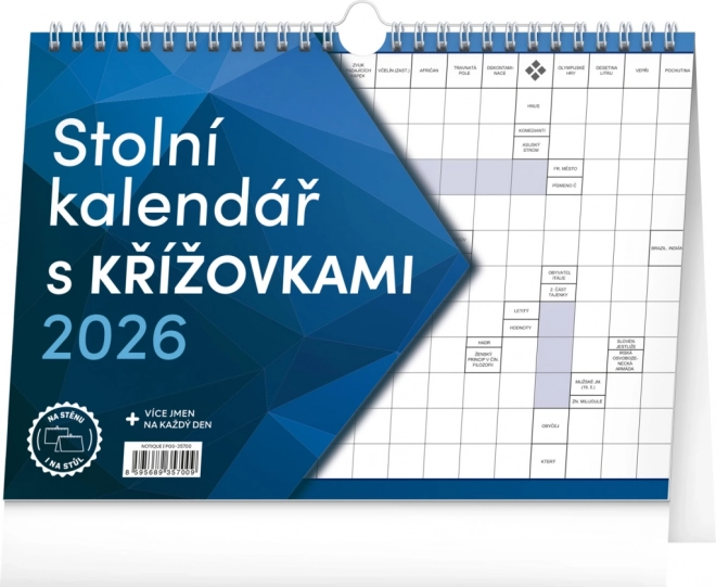 Tischkalender mit Kreuzworträtseln 2026