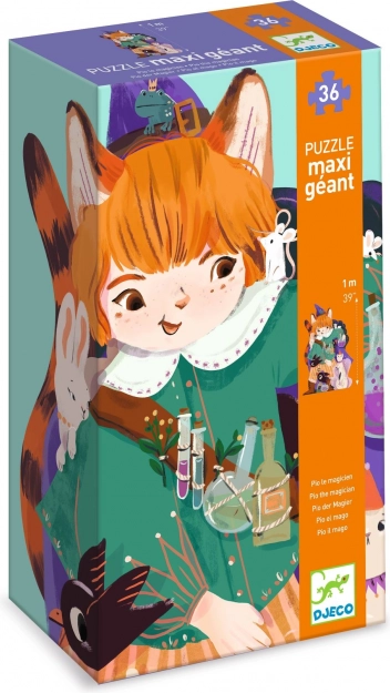 Djeco Großes Puzzle Zauberer Pio 36 Teile