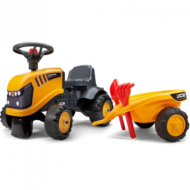 Baby JCB Rutschauto mit Anhänger und Spielzeugset Gelb