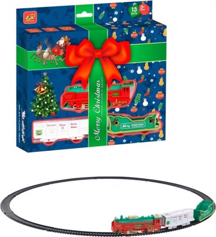 Weihnachtszug-Set mit Licht, batteriebetrieben