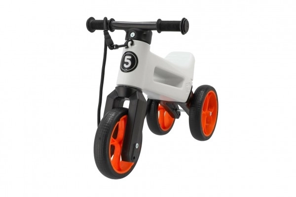 Laufrad Funny Wheels Rider Supersport Weiß/Orange 2-in-1 mit Tragegurt – Weiß-Orange