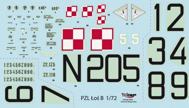 Polnisches Bombenflugzeug Modell im Maßstab 1:72