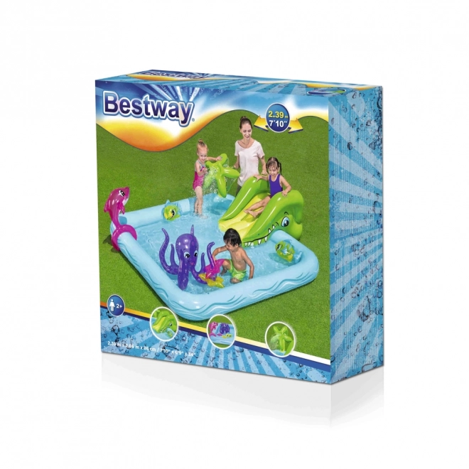 Bestway Garten Spielplatz Fantastisches Aquarium mit Rutsche