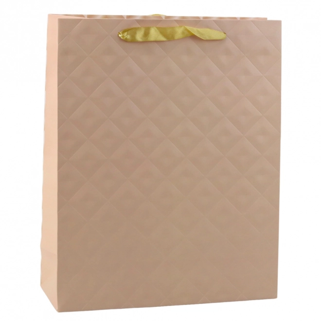 Geschenktasche mit hellem Beige-Embossing