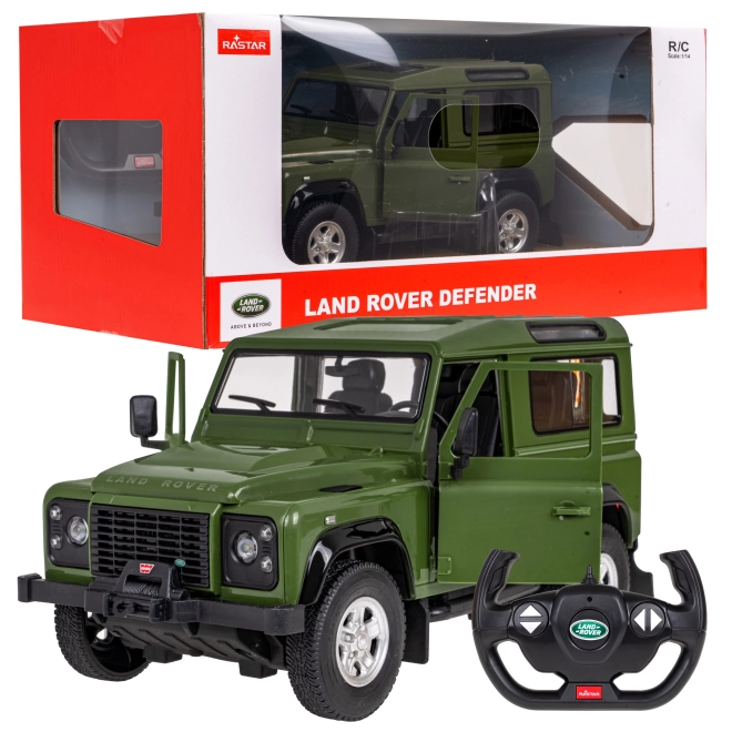Land Rover Defender Ferngesteuertes Auto in Gelb – Grün