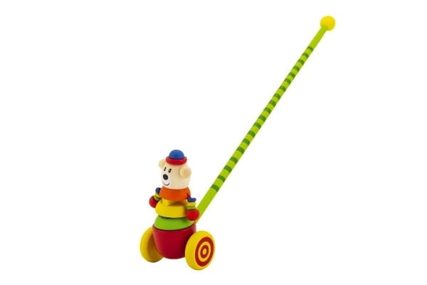 Holz Schiebetier Clown 60cm mit Stab - Bunt