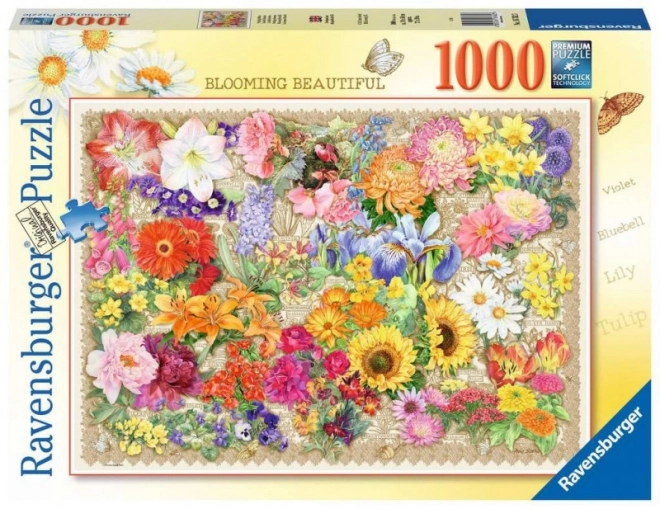 Puzzle 1000 Teile Blühende Blumen