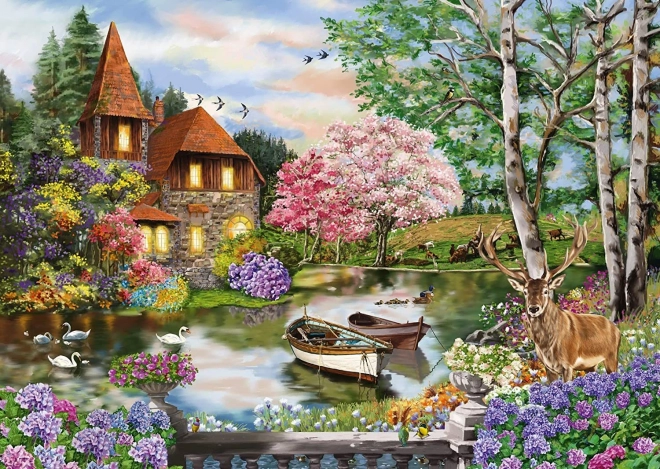 Haus am See Puzzle 1000 Teile