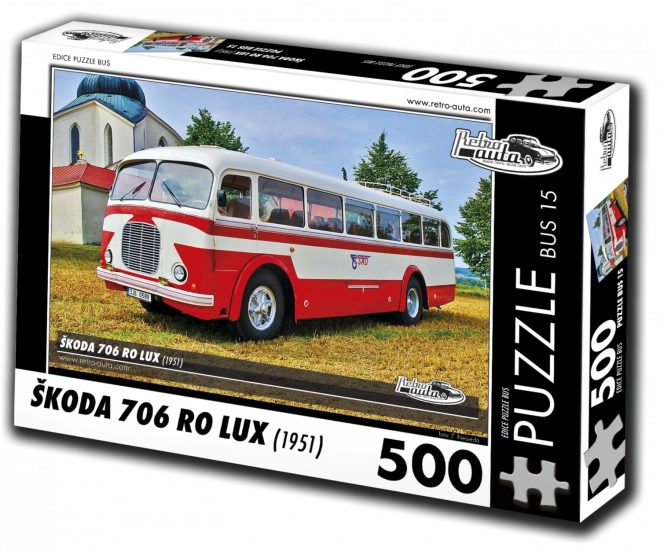 Puzzleteil Retro-Autos - Škoda 706 RO Lux (1951) 500 Teile
