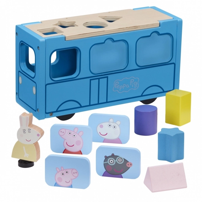 Prasátko Peppa Holz-Puzzle Schulbus