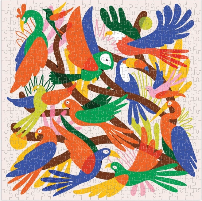 Quadratisches Puzzle Chromatische Vögel 500 Teile