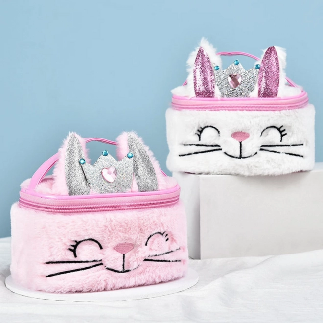 Kinder Plüsch Kosmetiktasche Häschen Rosa 20cm