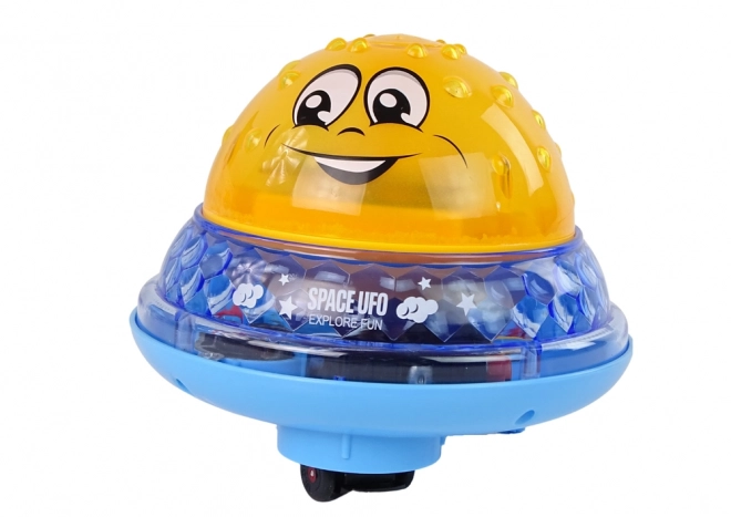 Wasserball UFO mit Licht und Musik Gelb