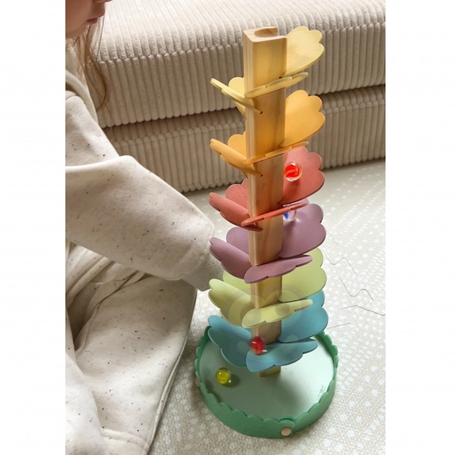 Woopie Green Holz-Murmelbahn Musikbaum Regenbogen Montessori FSC
