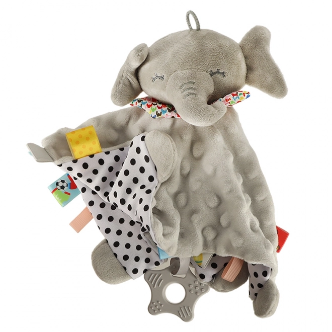 Sensorisches Kuscheltier Elefant mit Knisterlabels