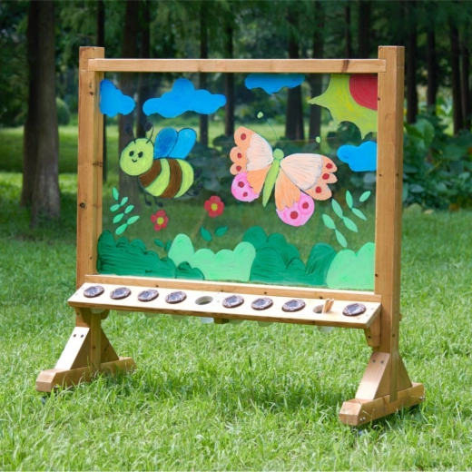 Transparente Acrylfläche für kreatives Malen