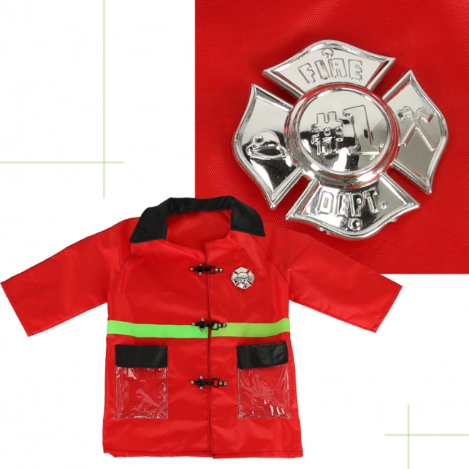 Kinder Feuerwehrkostüm mit Walkie-Talkie 3-8 Jahre
