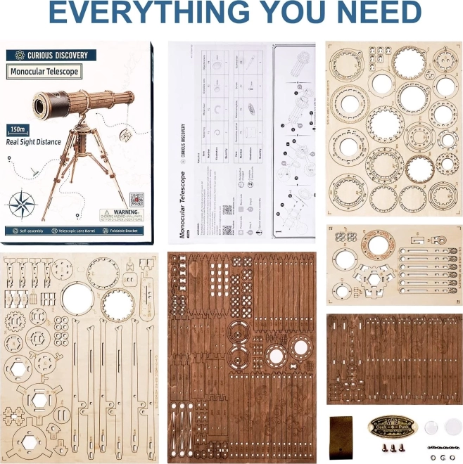 Roboter-Teleskop 3D Holzpuzzle