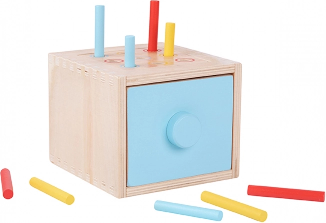 Woopie Green Holzpädagogisches Sortierspielzeug Montessori mit Schublade