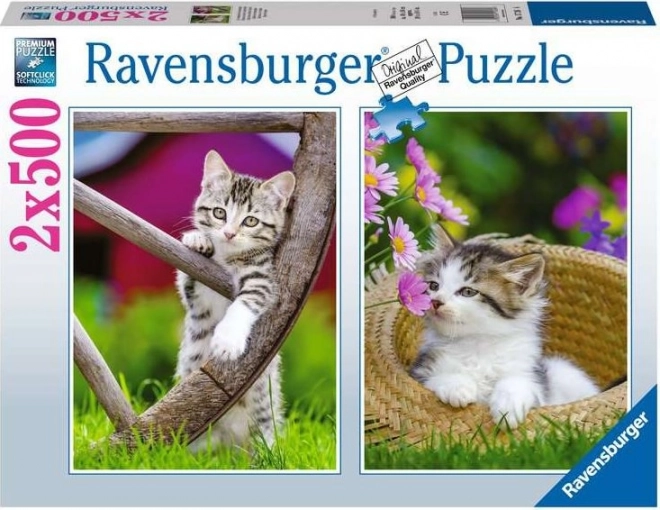 Ravensburger Puzzle Kätzchen auf dem Land 2x500 Teile