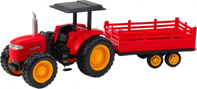Ferngesteuerter Bauernhof-Traktor mit Anhänger rot
