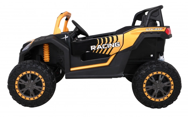 Buggy ATV Racing pro 2 Kinder + Antrieb 4x4 + Fernsteuerung + langsamer Start + MP3 LED – Gold