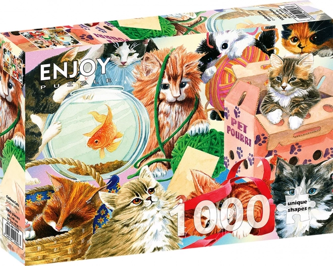 Genieße Puzzle Neugierige Katzen 1000 Teile