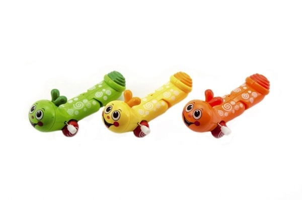 Plastik-Aufziehwurm, 12cm, verschiedene Farben, 12 Stück im Box