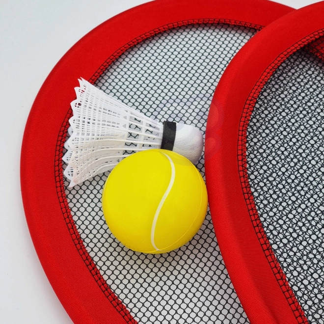 Große Schlägerset für Tennis und Badminton für Kinder