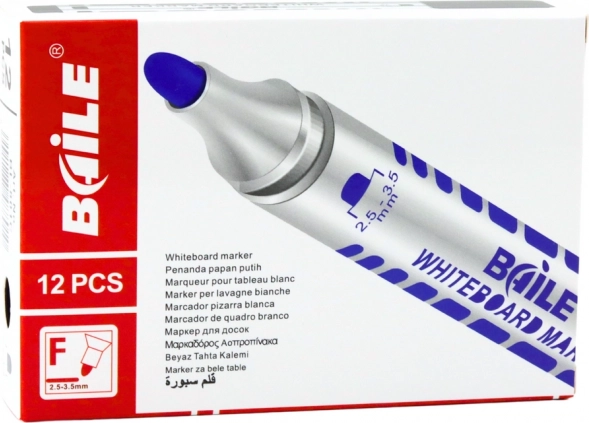Set mit 12 blauen Whiteboard-Markern