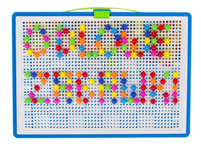 Bunte Mosaik mit 296 Pilzsteckern