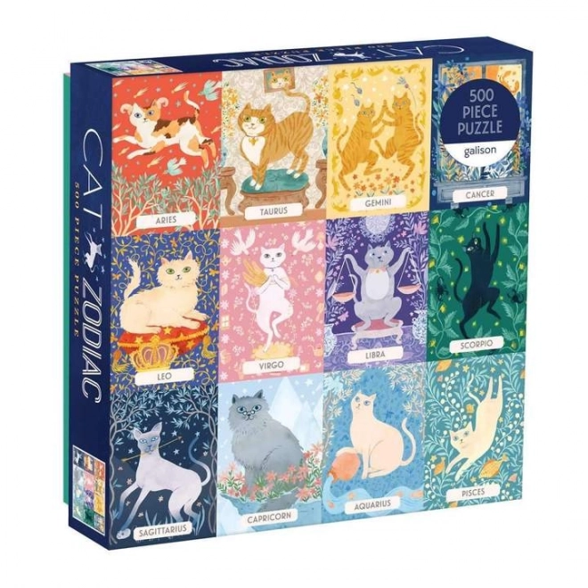 Puzzle Katzenkreiszeichen 500 Teile von Galison